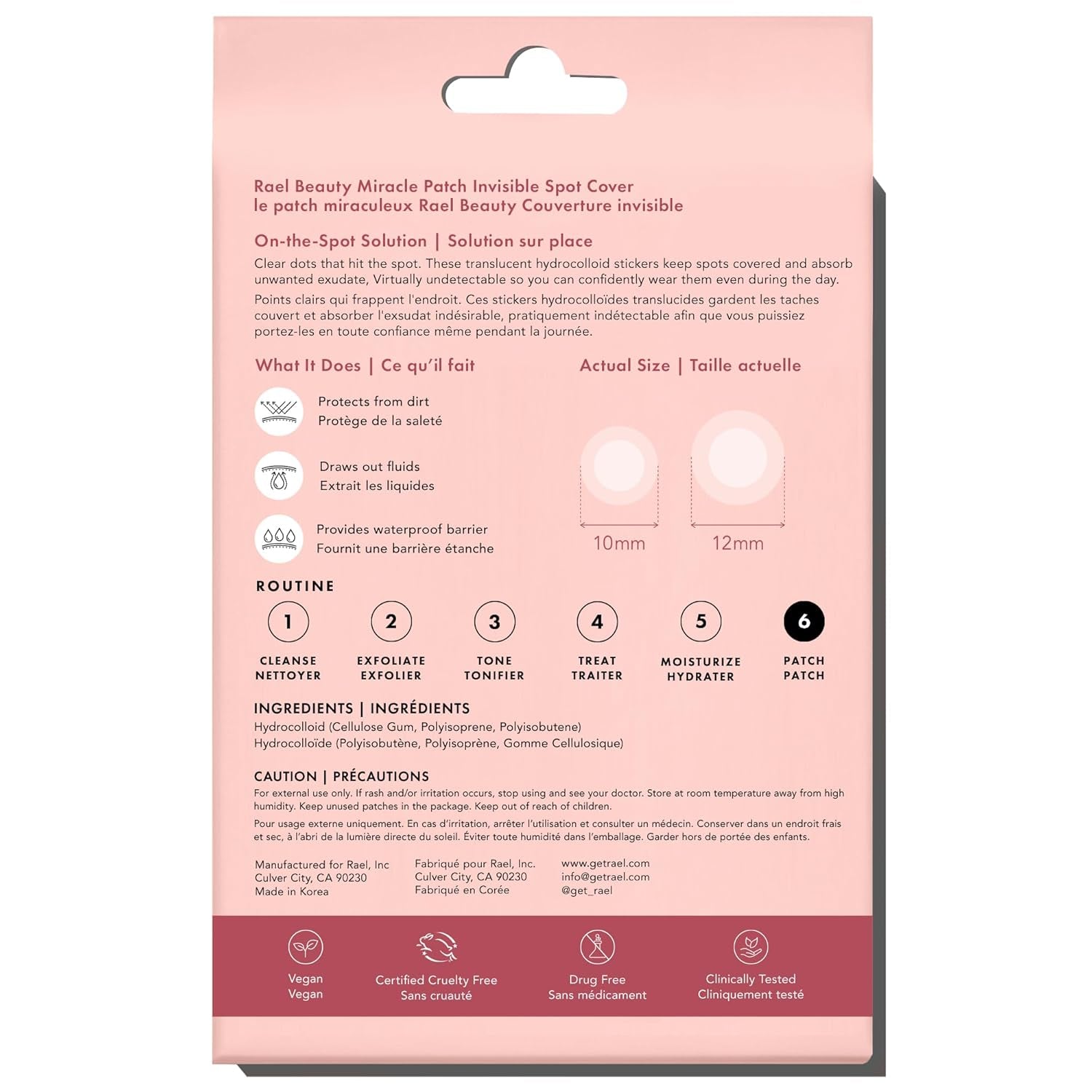 Pimple Patches, Miracle Invisible Spot Cover - Hydrocolloid Acne Patch, Treatment for Breakouts, Absorbs Zits & Blemish, Korean Skin Care, 2 Sizes (72 Count)