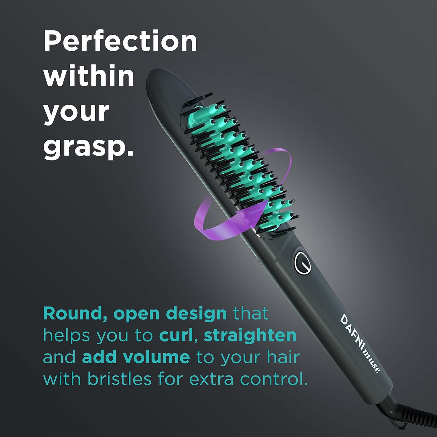 NEW Dafni Muse Hair Styling and Straightening Curling Hot Brush by Conair 365°F