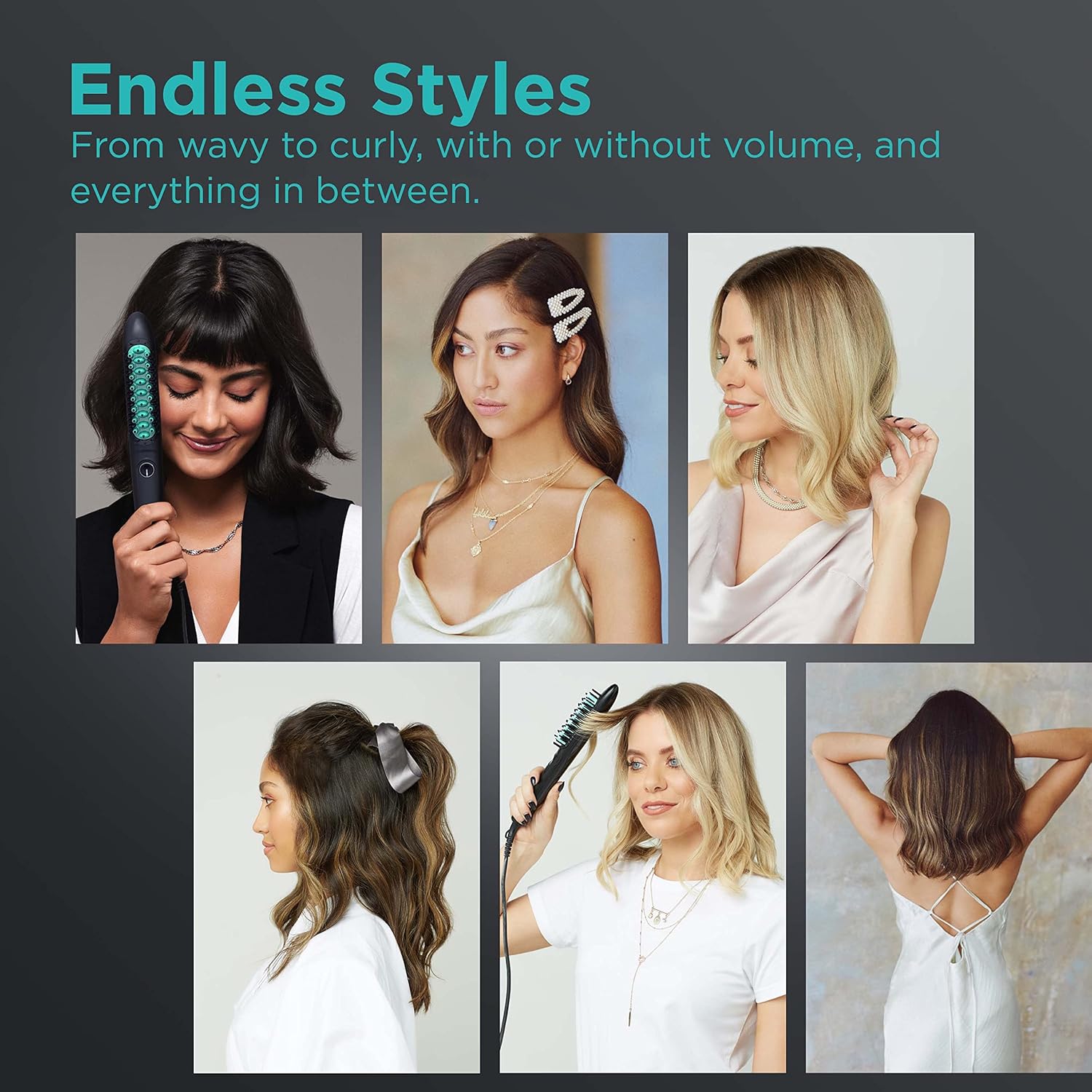 NEW Dafni Muse Hair Styling and Straightening Curling Hot Brush by Conair 365°F