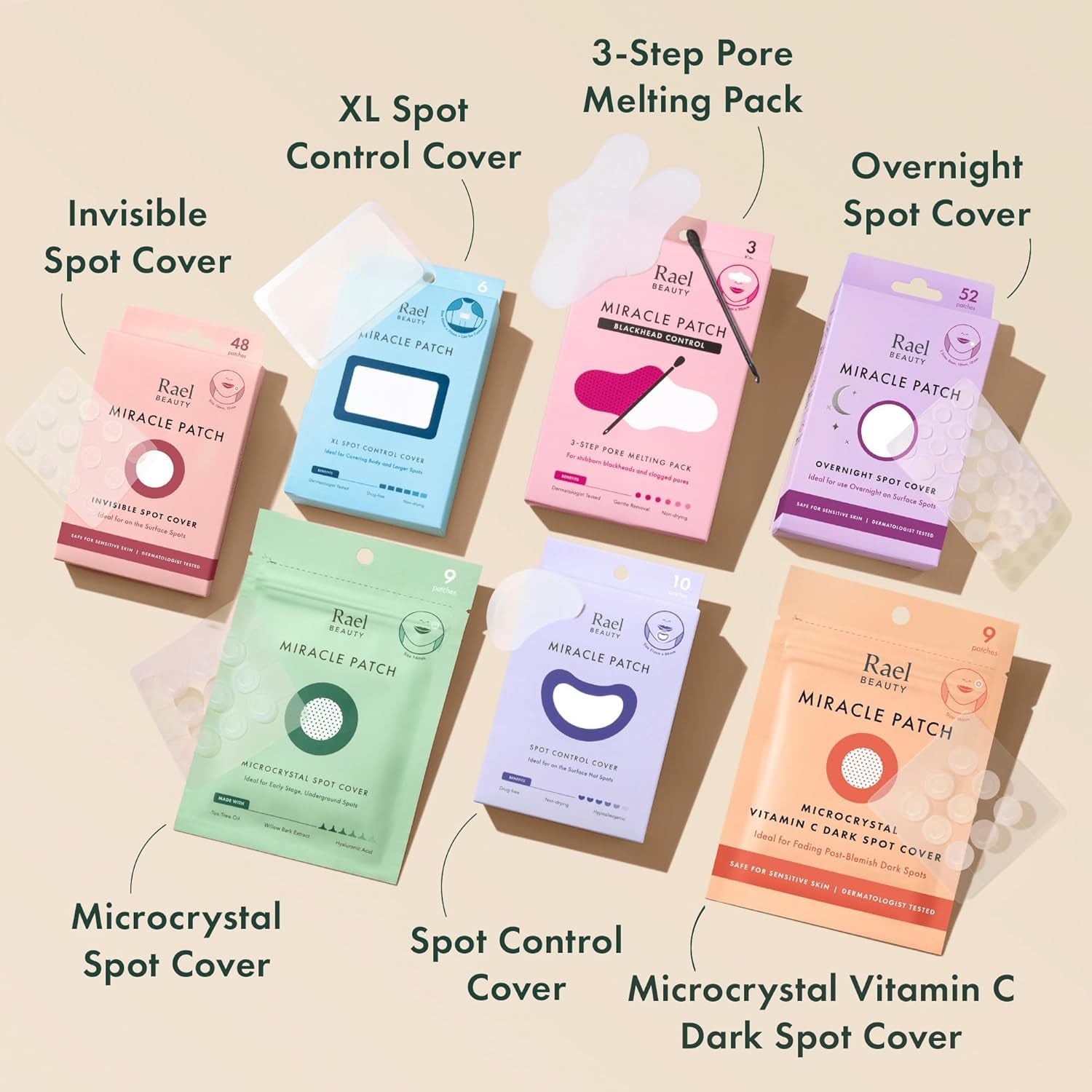 Pimple Patches, Miracle Invisible Spot Cover - Hydrocolloid Acne Patch, Treatment for Breakouts, Absorbs Zits & Blemish, Korean Skin Care, 2 Sizes (72 Count)