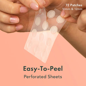 Pimple Patches, Miracle Invisible Spot Cover - Hydrocolloid Acne Patch, Treatment for Breakouts, Absorbs Zits & Blemish, Korean Skin Care, 2 Sizes (72 Count)
