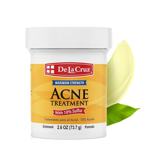 Sulfur Ointment - Cystic Acne Treatment for Face and Body - Daily 10 Min Spot Treatment Mask - Safe and Effective Game Changing Hormonal Acne Treatment That Clears up Pimples - 2.6 OZ